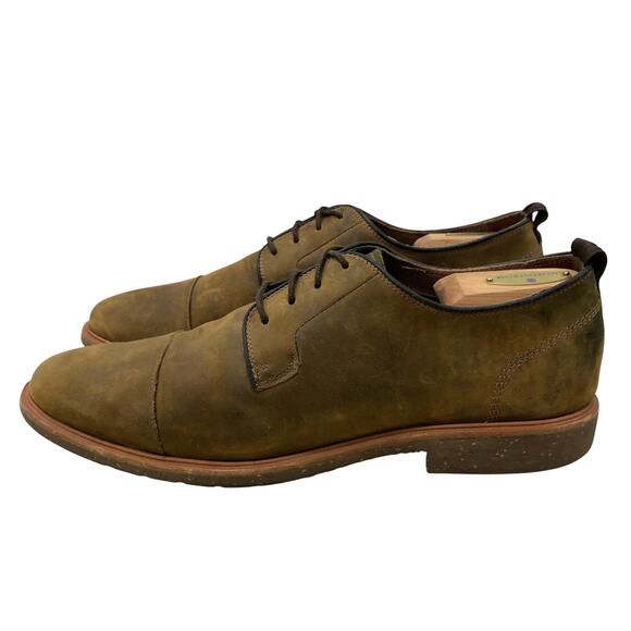 Warfield & Grand Shoes Mens 9.5 Olive Suede Cap Toe Derby Leather Dress Casual main image 11